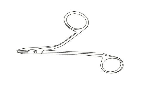NEEDLE HOLDER MUSTARDE convex and concave jaw