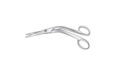 COTTLE SCISSORS, STRAIGHT BLADES, ANG HANDLES