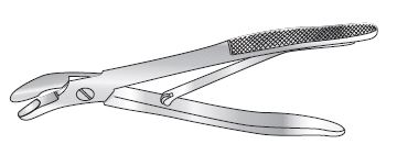 Falconer rongeur, angled to side, light, screw joint