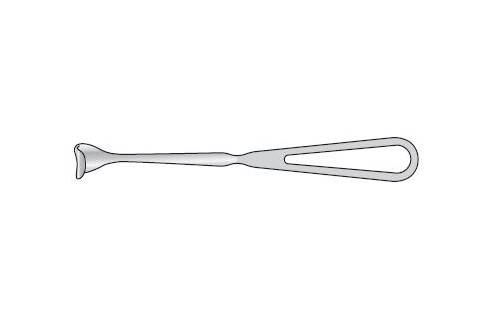 Cairns (Cushing) scalp retractor, solid blade