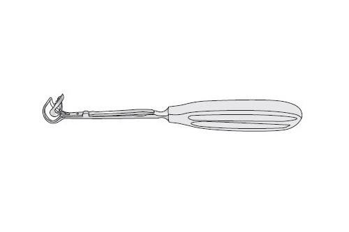 CURETTE WITH CAGE, 235MM LONG