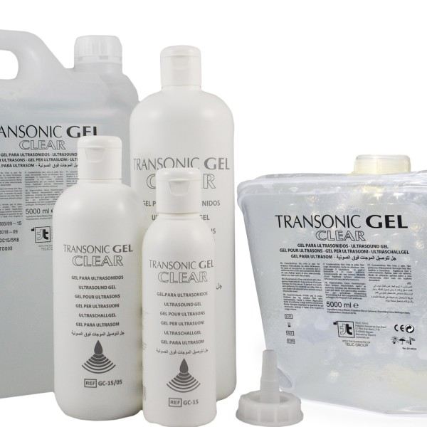 Gel transparent Cristal Transound - Gel ultrasons et ECG - Robé vente  matériel médical