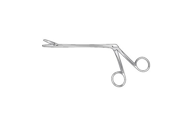 Olivecrona pituitary scissors, angled, with all micro serrated blade