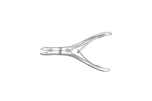 BONE CUTTING FORCEPS straight, compound action (Plastic & Oral)